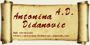 Antonina Didanović vizit kartica